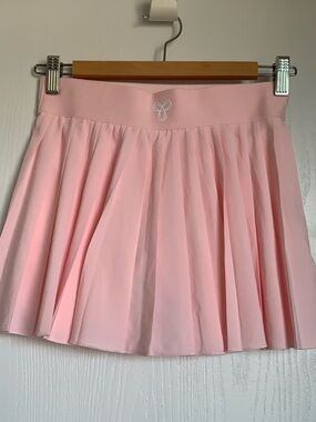 TNA Light Pink Pleated Circle Skirt